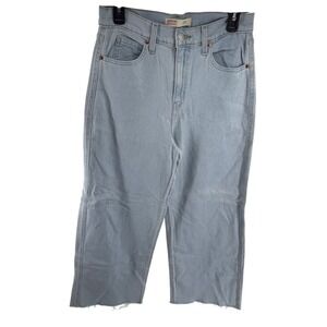 Levi's Signature Heritage Wide Leg Light Wash Distressed Jeans‎ Womens Size 6